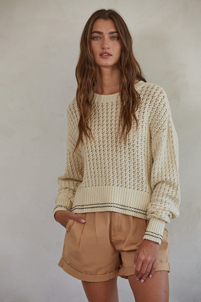 Beachy Cream Colored Sweater