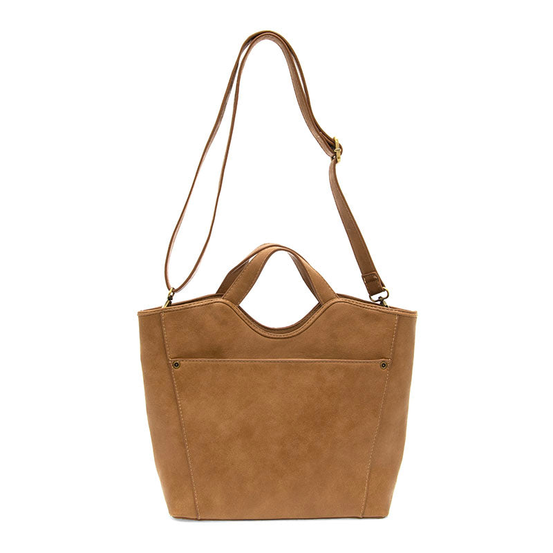 Brown Leather Handle Tote Bag