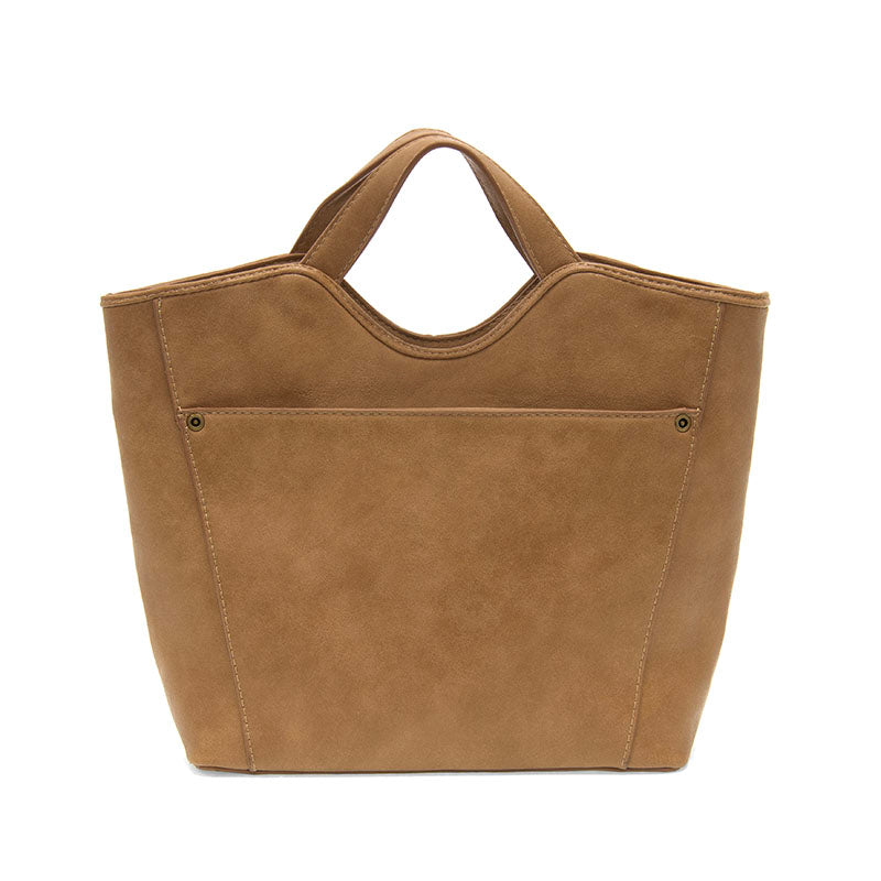 Brown Leather Handled Tote Bag