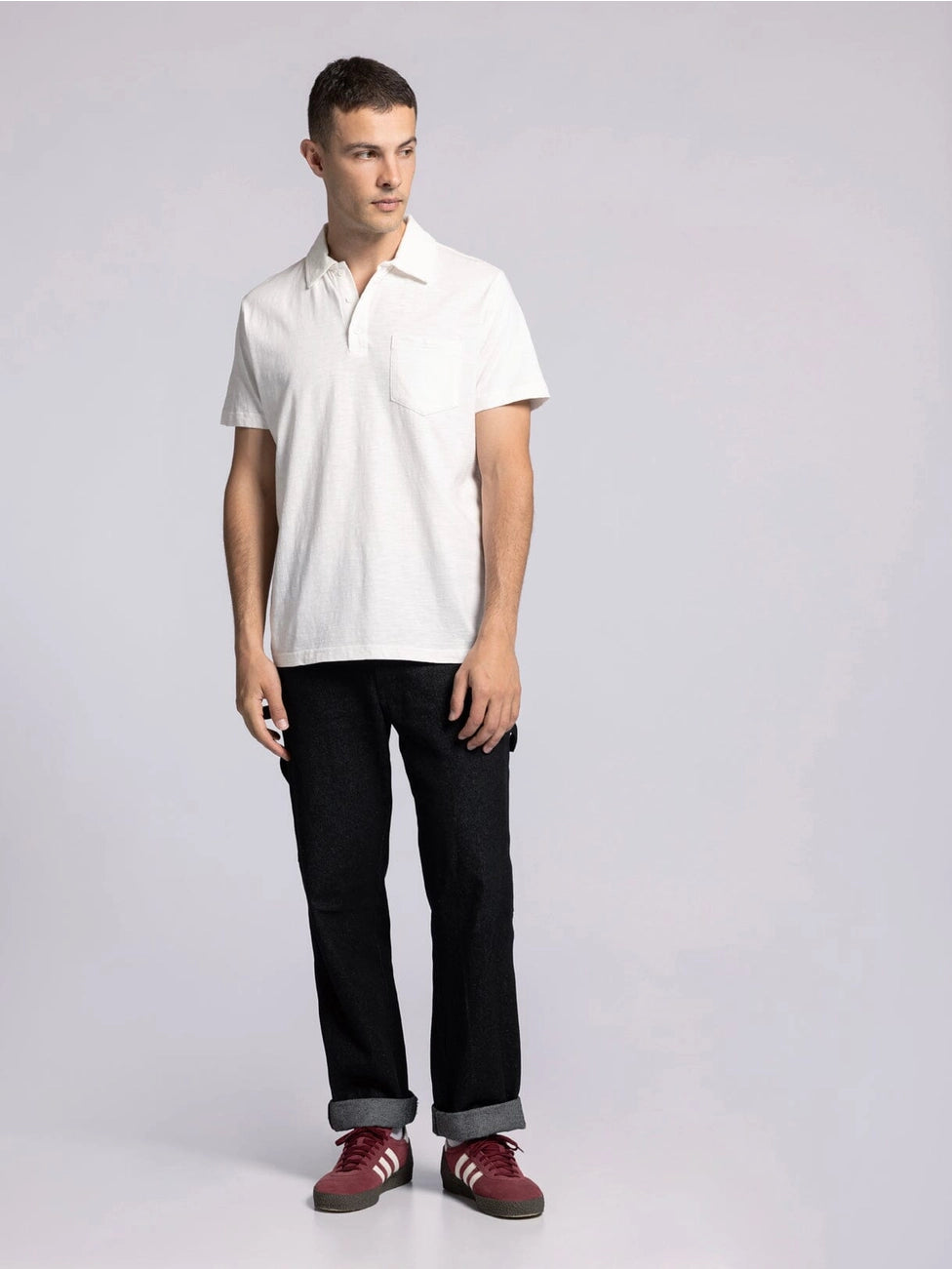 Classic White Polo Tee Menswear