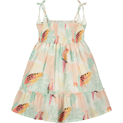 Girl's Tropical Print Summer Dress