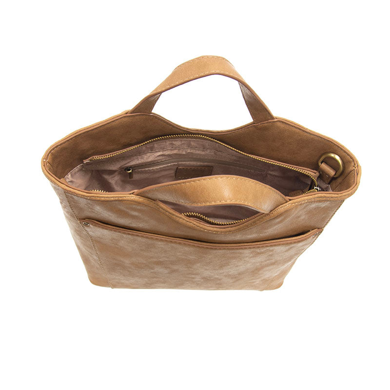Handled Tote Bag Brown Leather