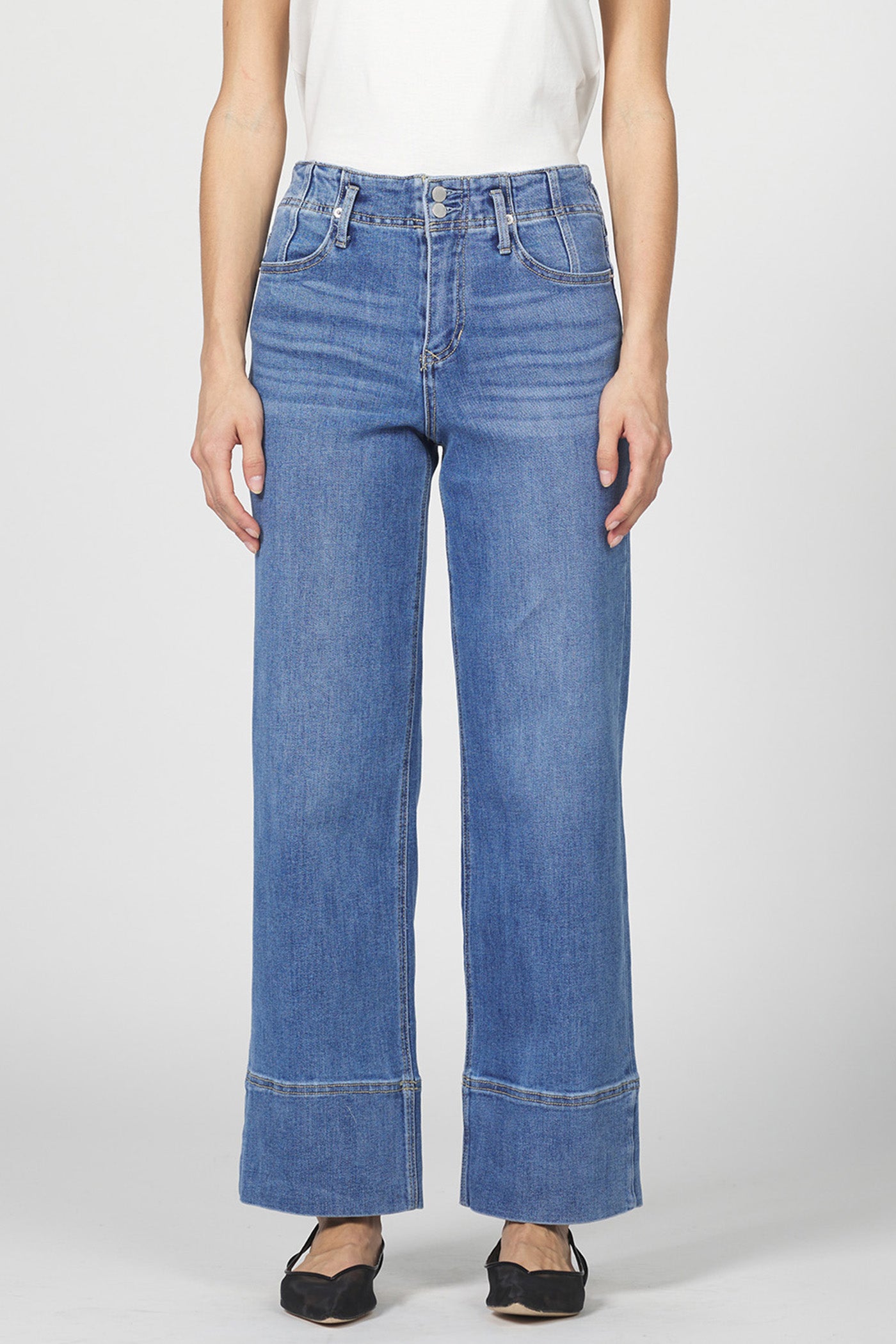 Holly high-rise clean hem denim