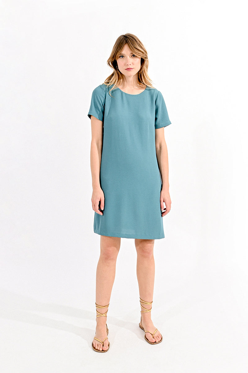Short Sleeve Shift Dress