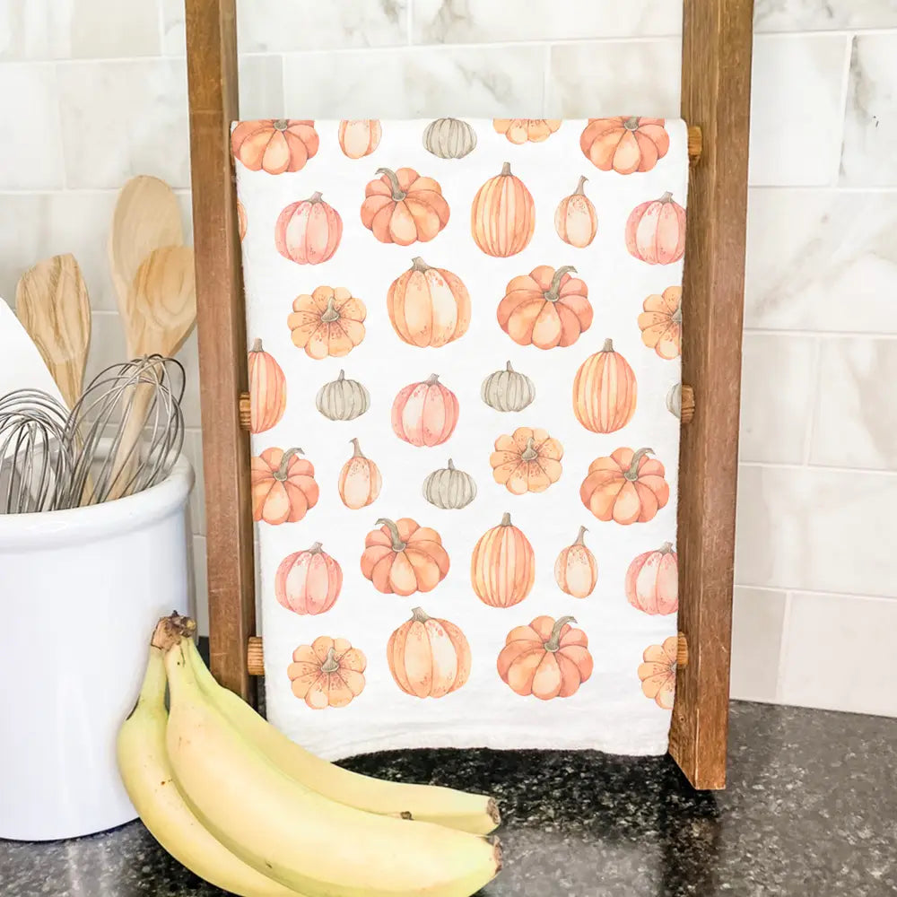 Pumpkin Print Tea Towel