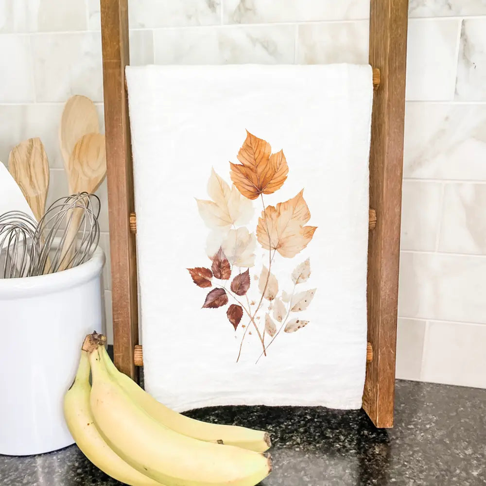 Watercolor Leaf Towel