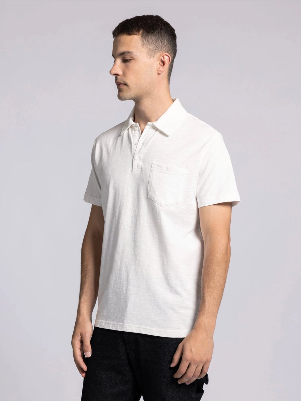 White Polo Tee For Him