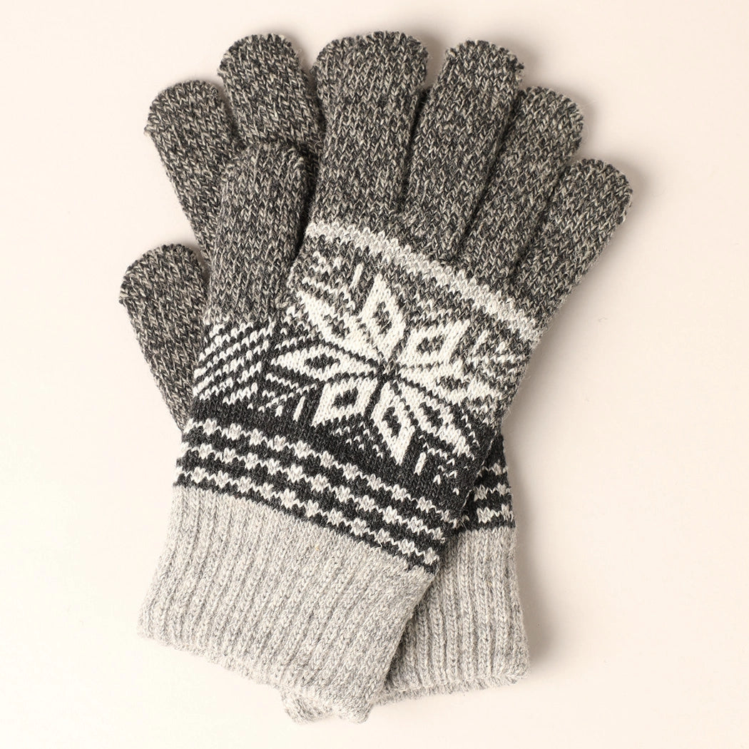 Unisex Wool Blend Knit Gloves Online Only