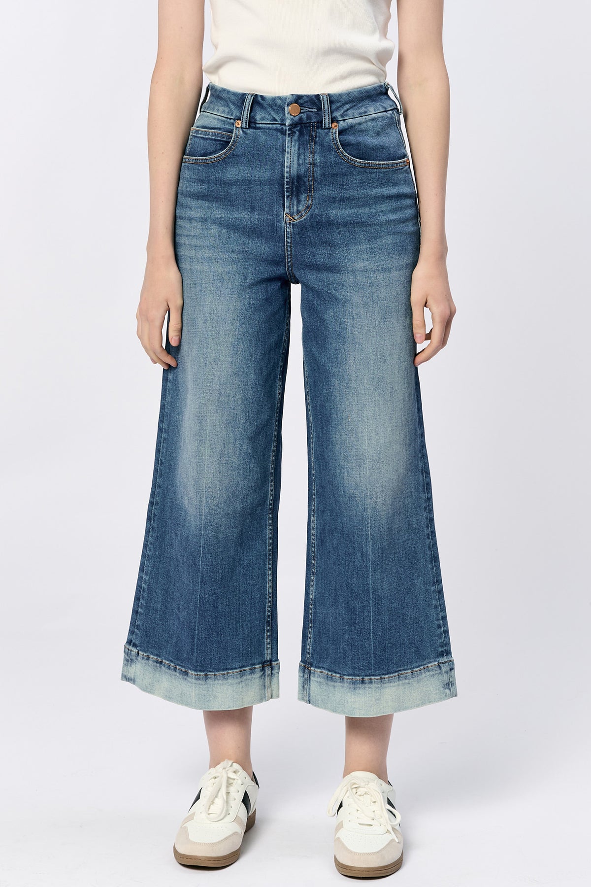 Dear John Audrey High Rise Faded Wide Leg Jeans