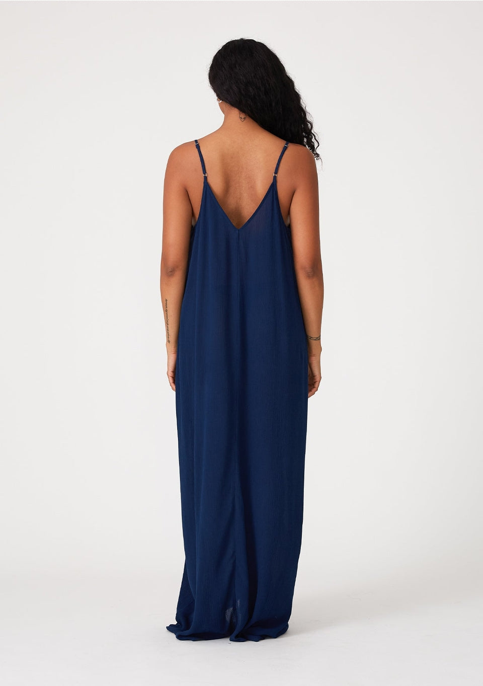 cocoon dress navy back