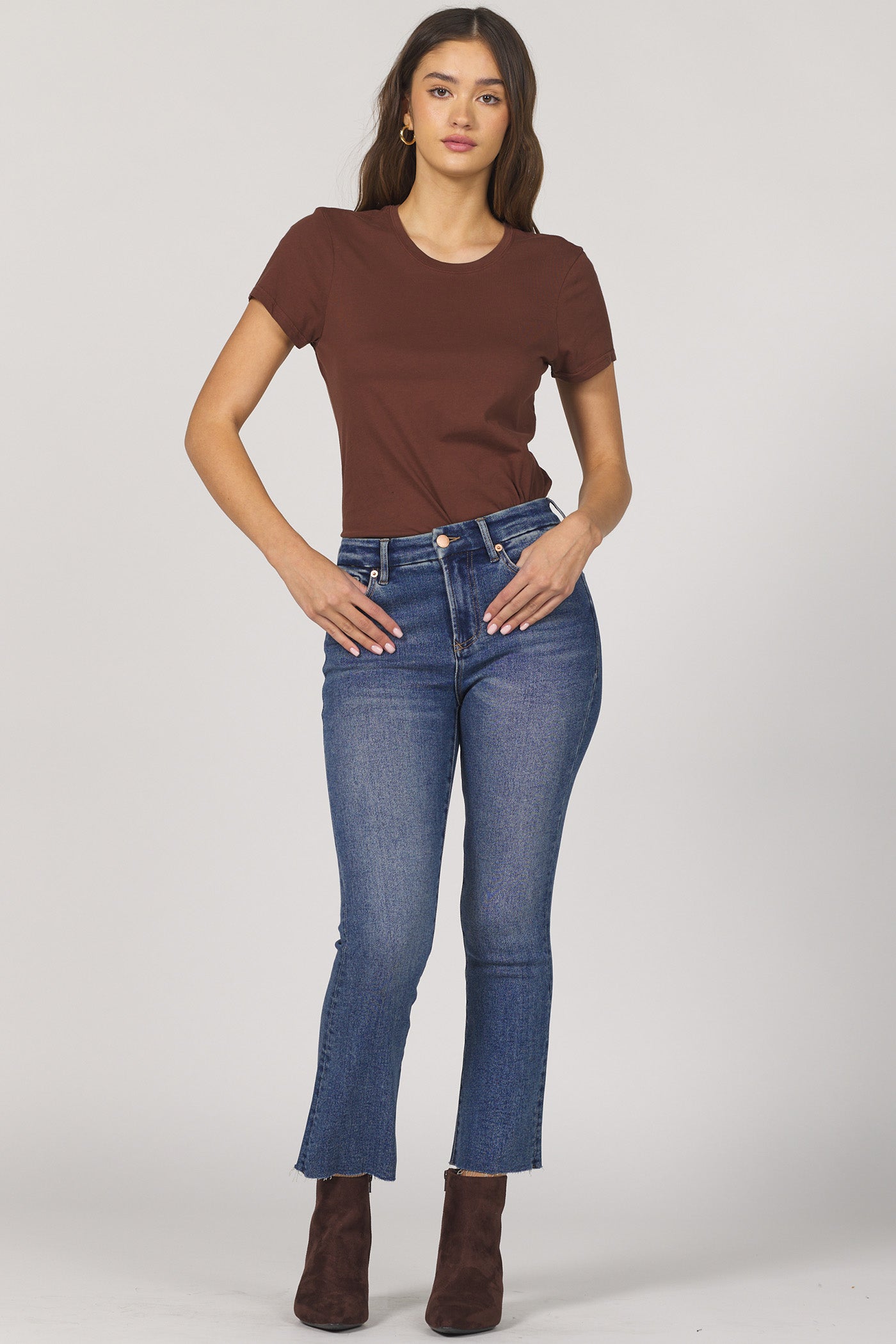 cropped flare Jeanne raw hem dear John denim