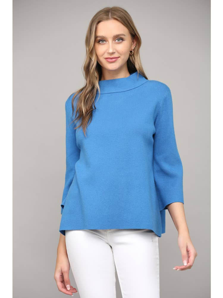 French blue mock neck fate 1
