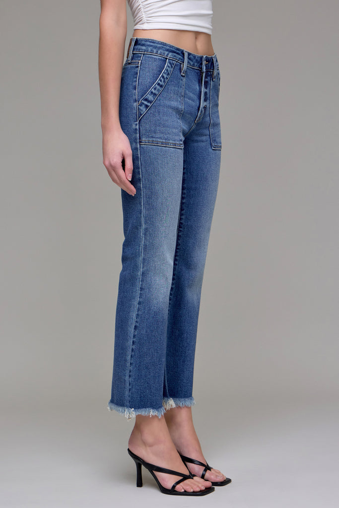 happi cropped flare pockets