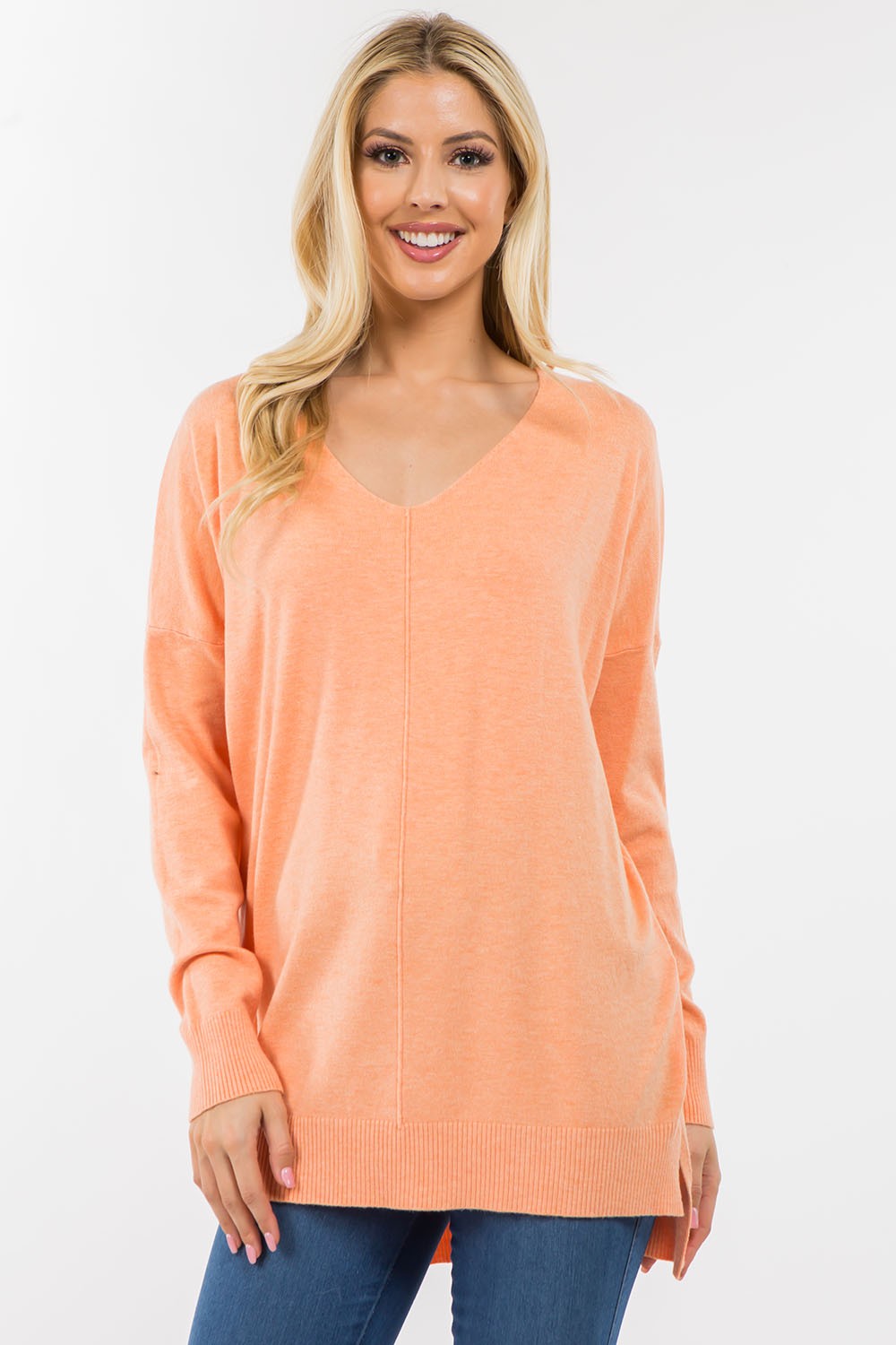 heathered cantaloupe Chloe sweater