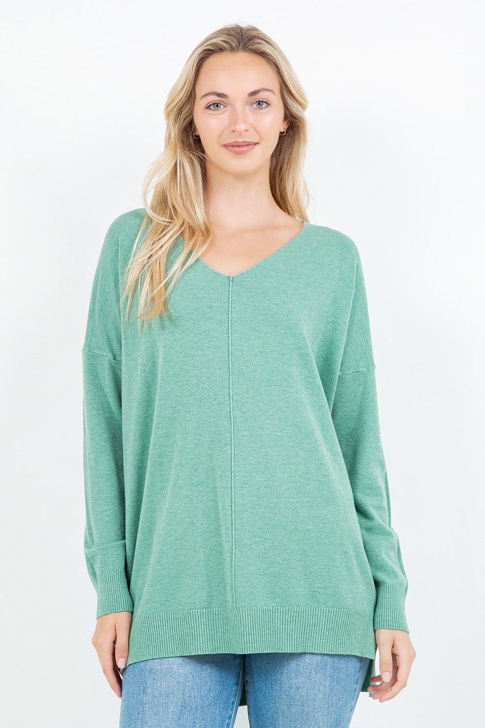 heathered chive Chloe sweater