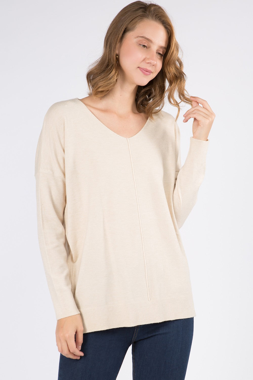 heather oatmeal Chloe sweater