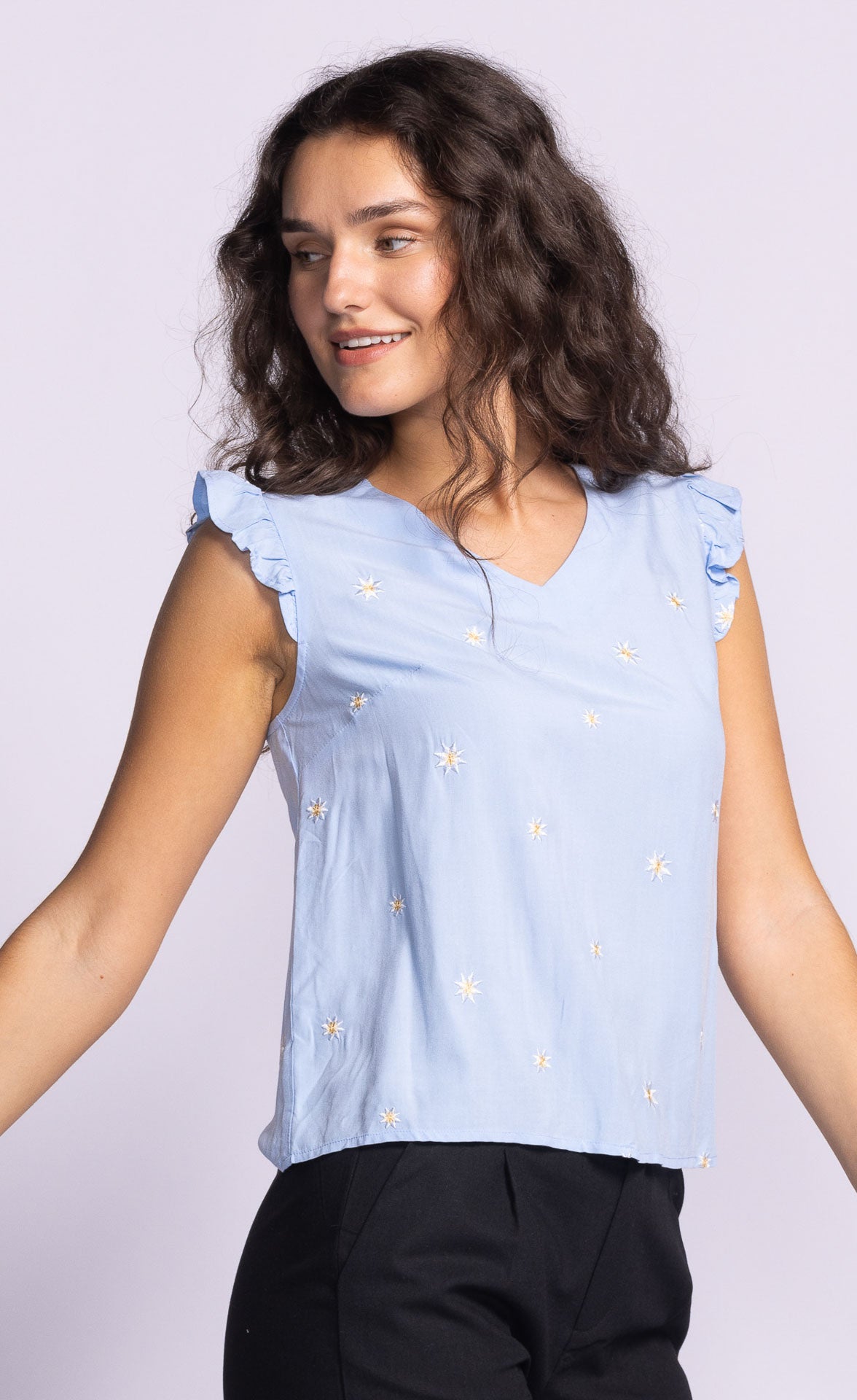 Daisy Floral Embroidered Top