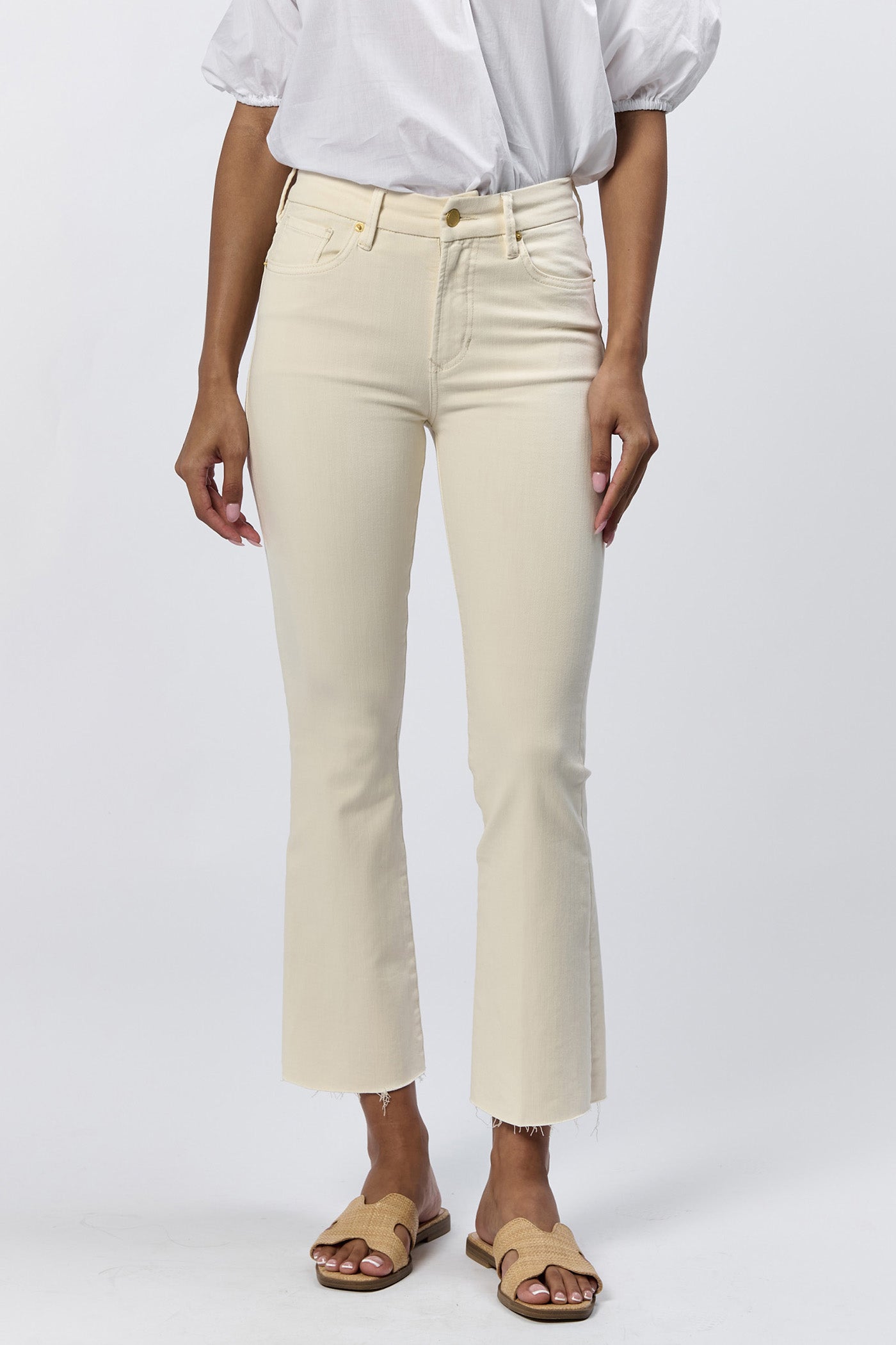 jeanne cropped flare wheat
