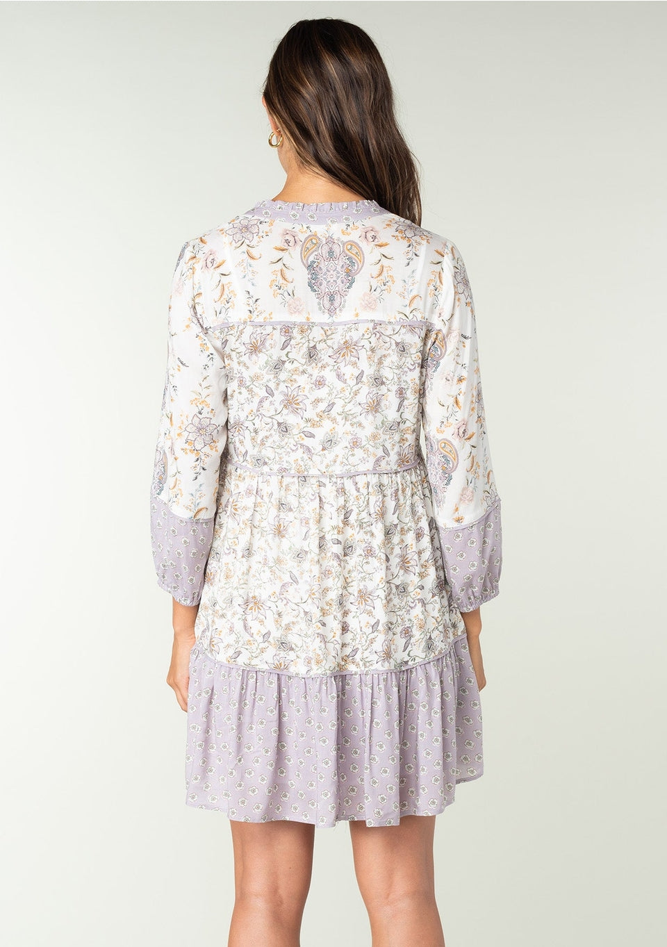 lavender floral dress back