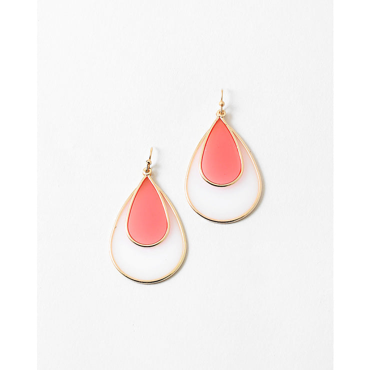 orange teardrop earrings