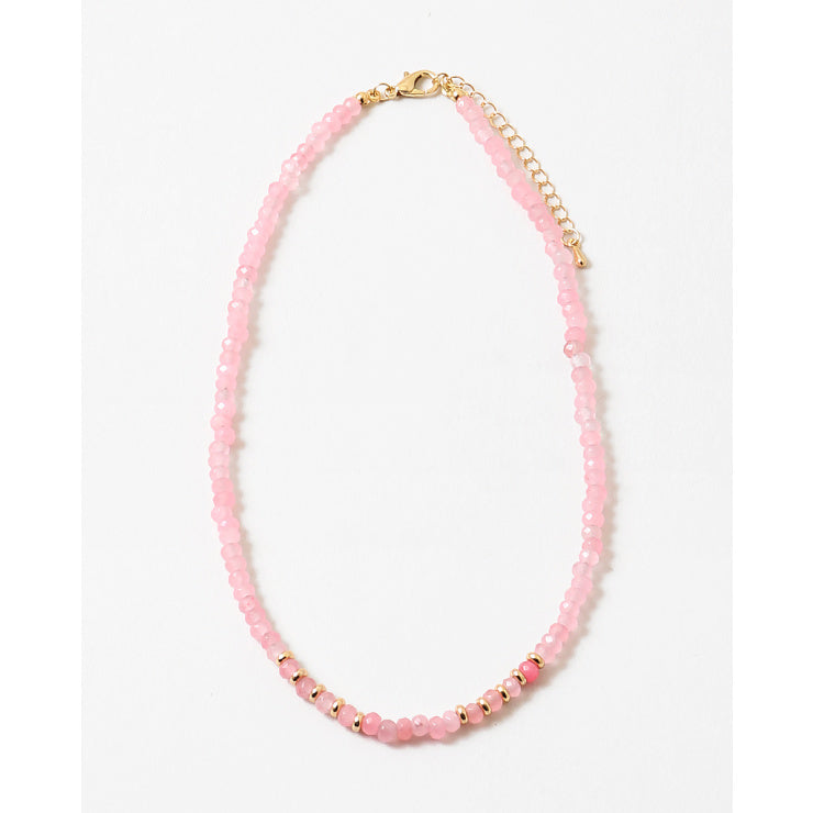 pink beaded necklace