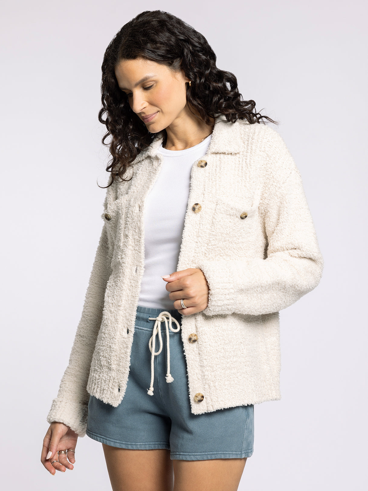 ultra soft womens overshirt in cream