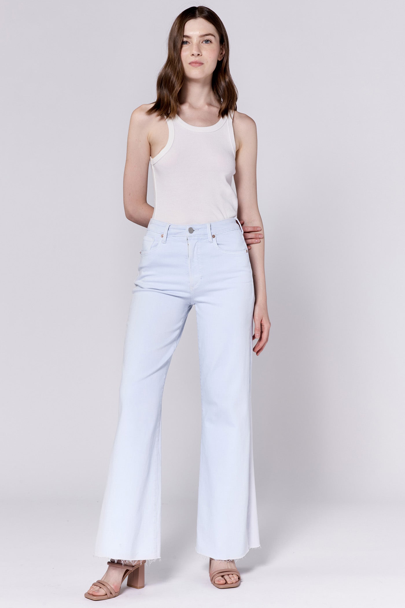 Dear John Fiona Wide Leg Denim in Baby Blue