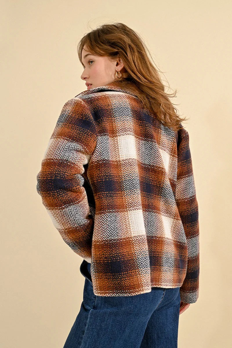 Short Plaid Coat