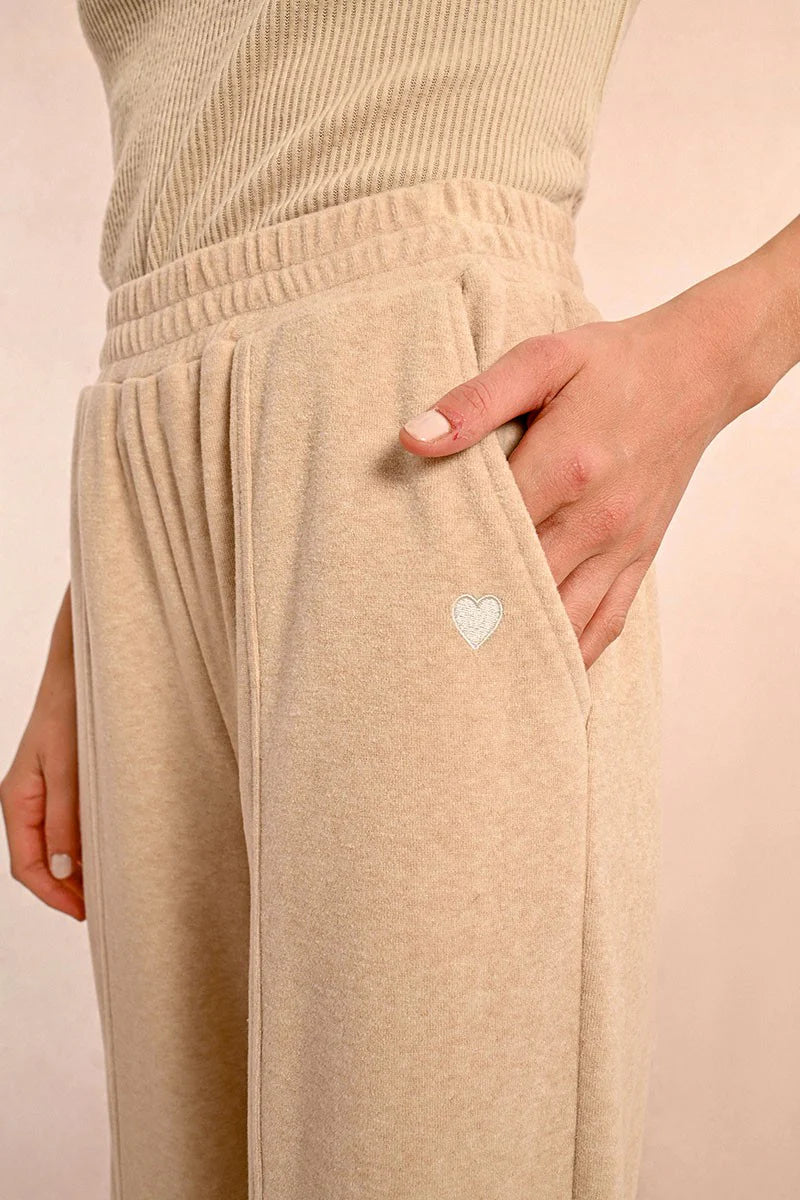 Elastic Waist Marled Pants