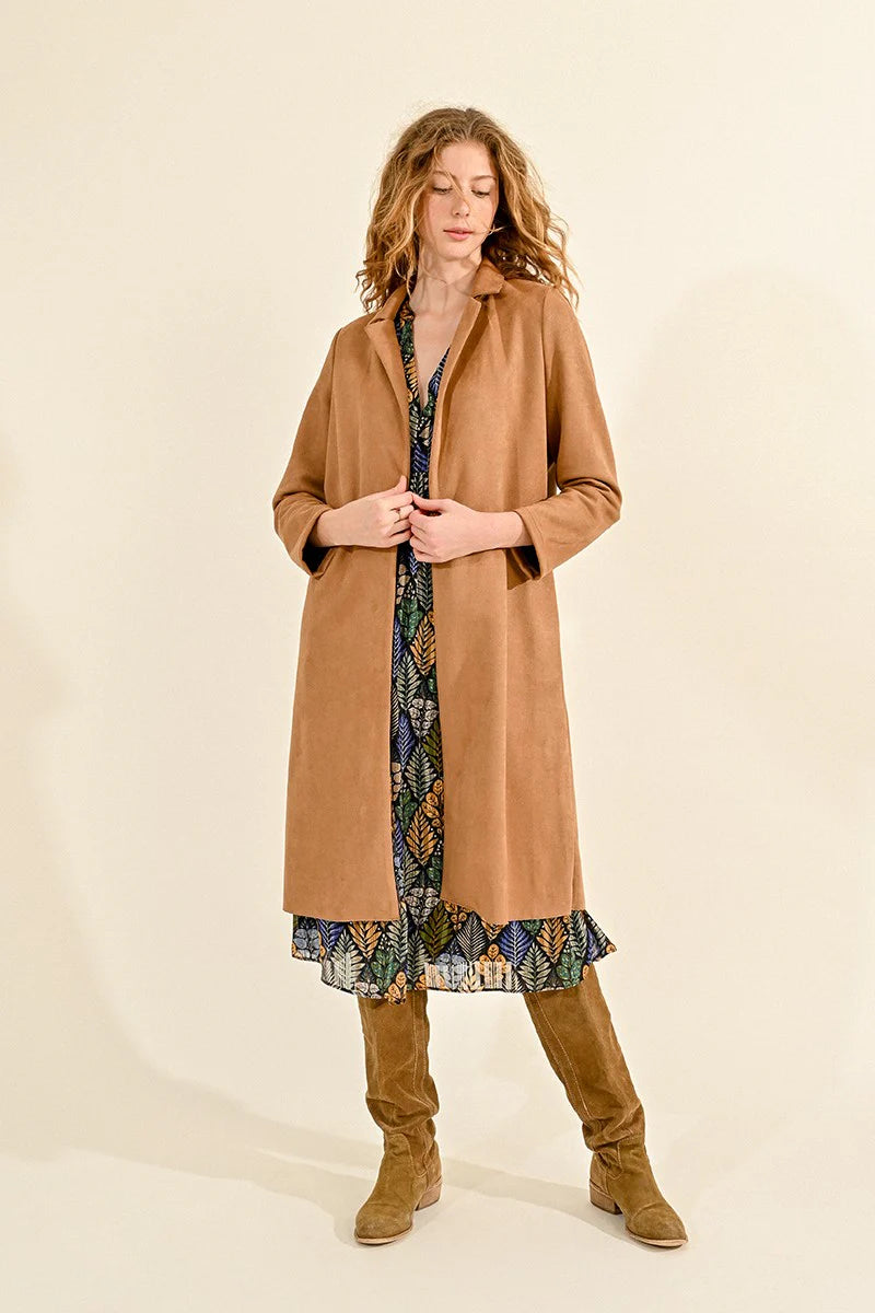 Suede Trench Coat