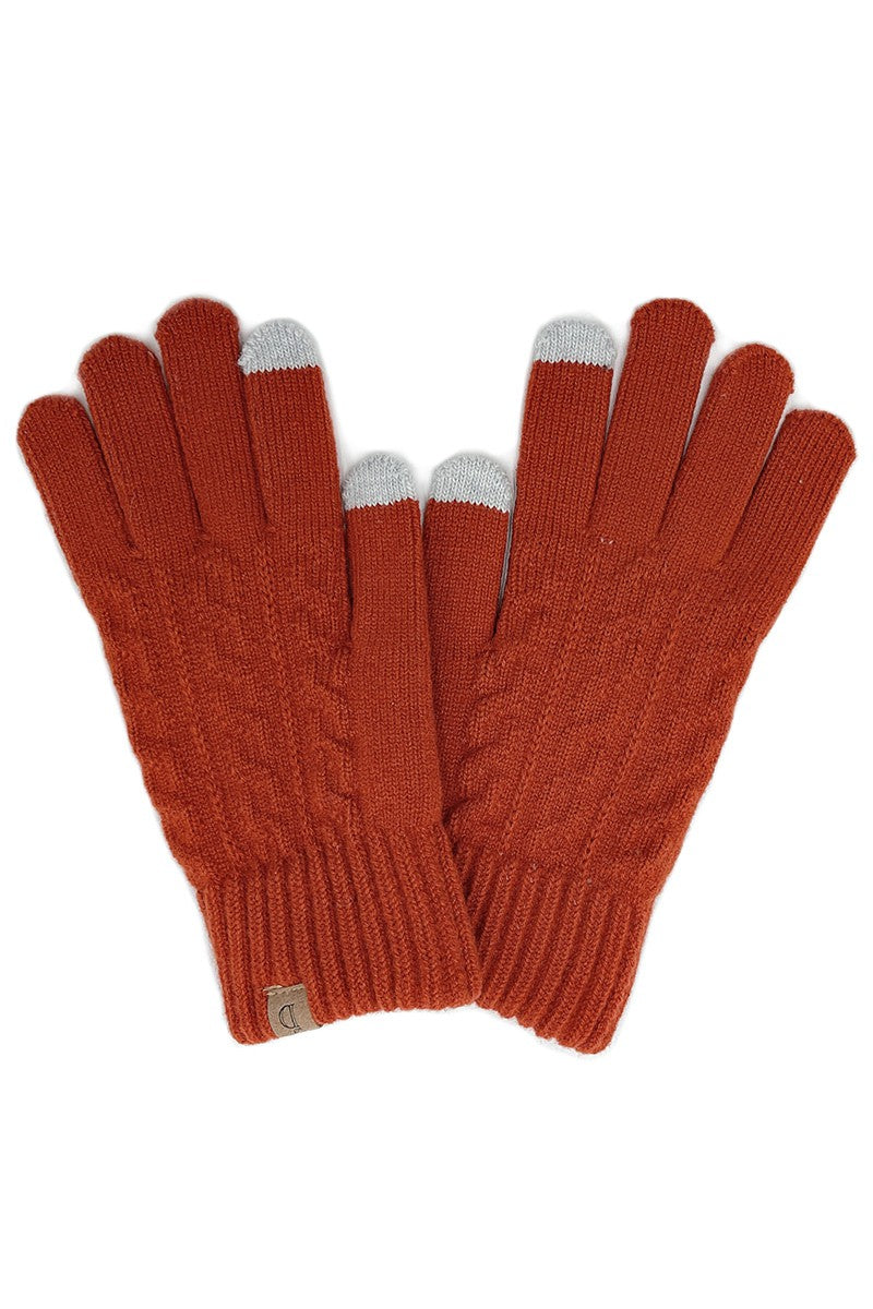 Cable Knit iTouch Gloves