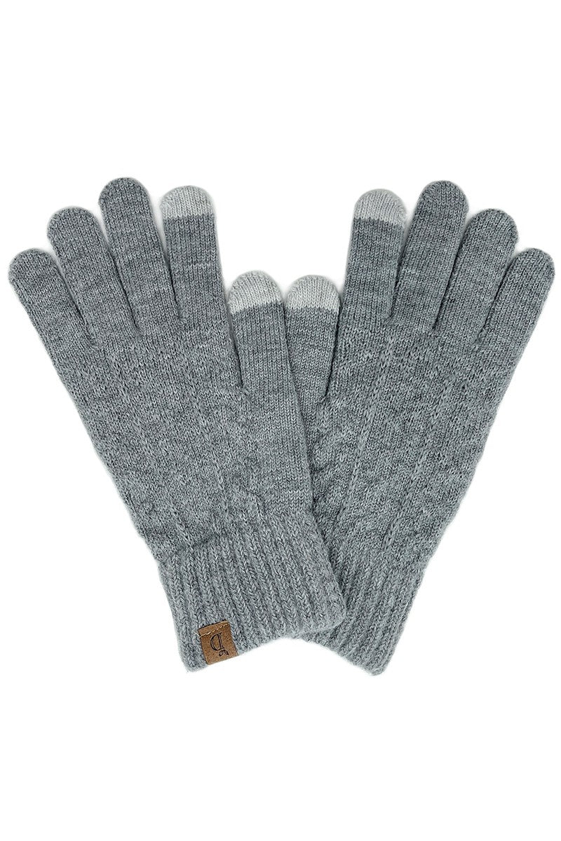 Cable Knit iTouch Gloves