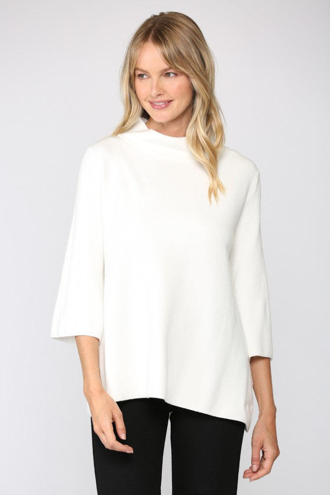 Mock Neck 3/4 Sleeve Sweater