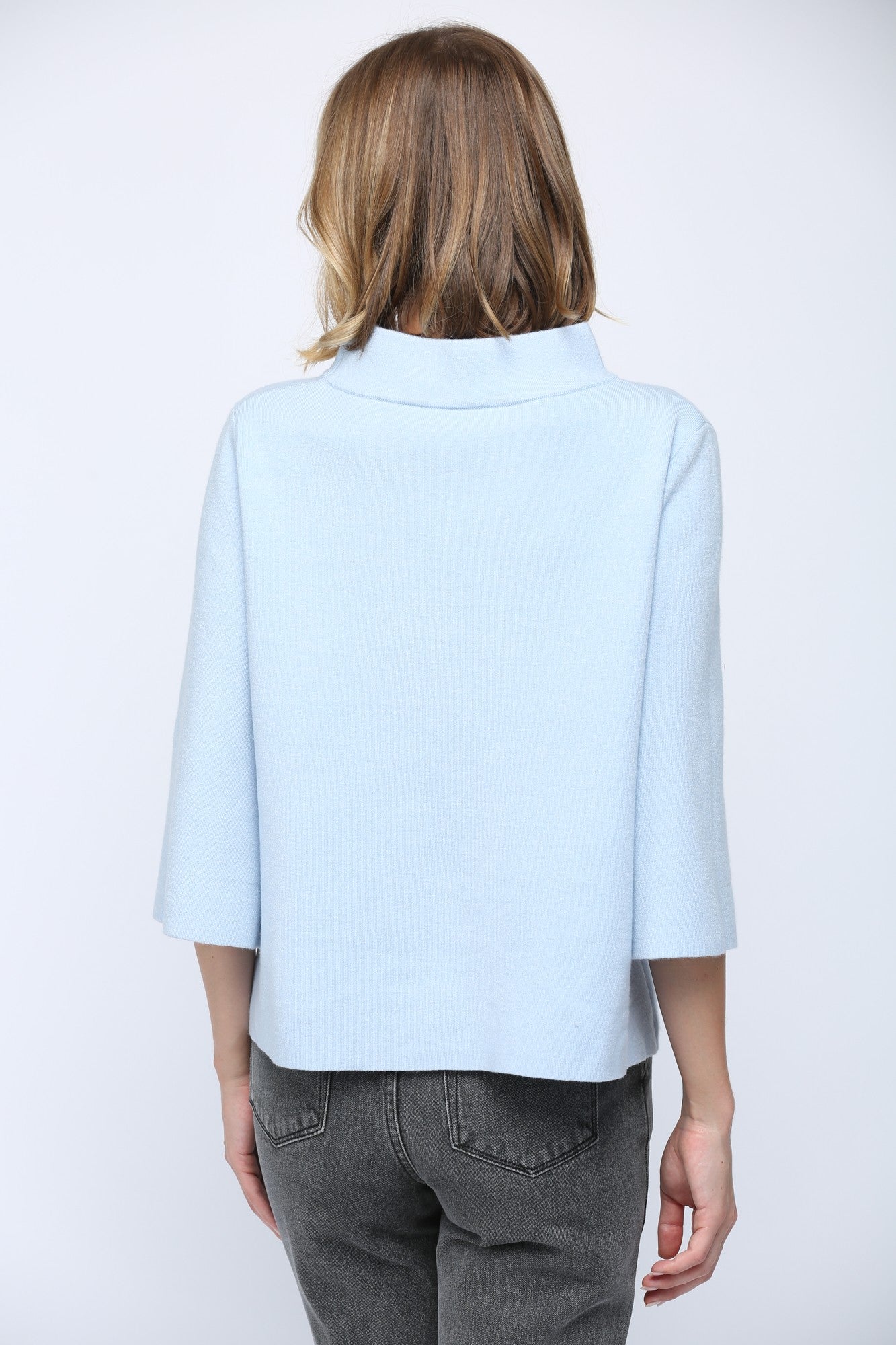 Mock Neck 3/4 Sleeve Sweater - Spring Colors!