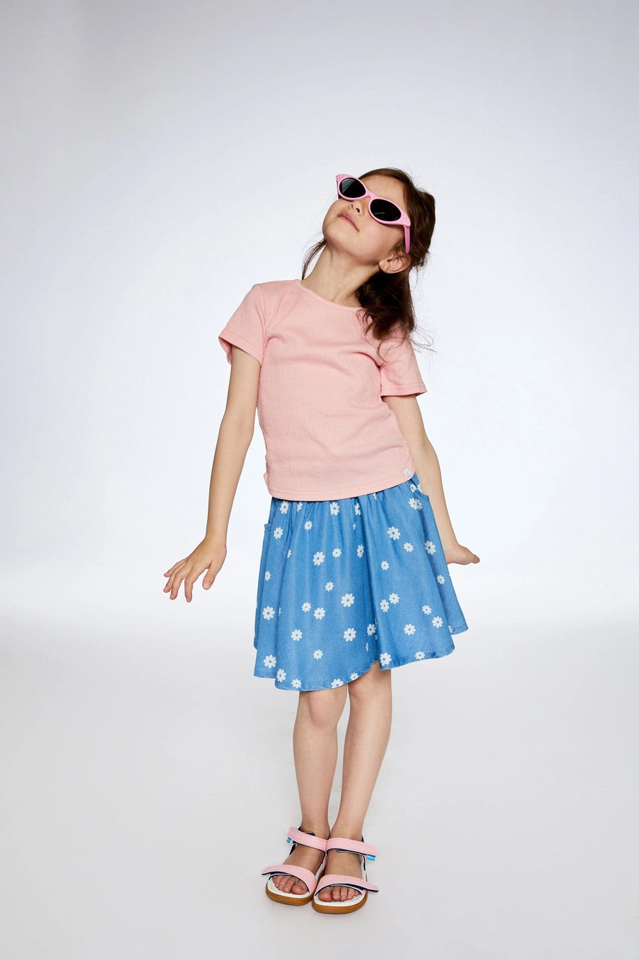 Floral Chambray Skort