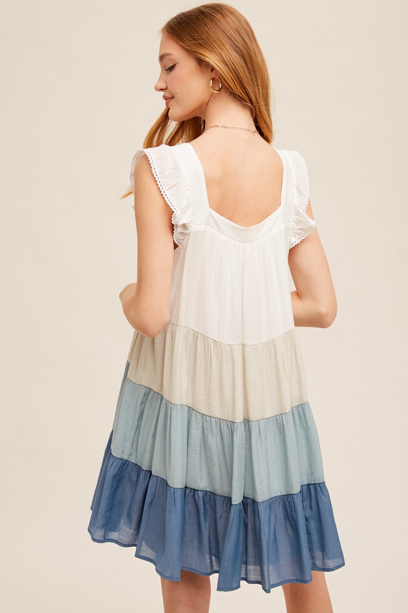 Blue and White Summer Dress