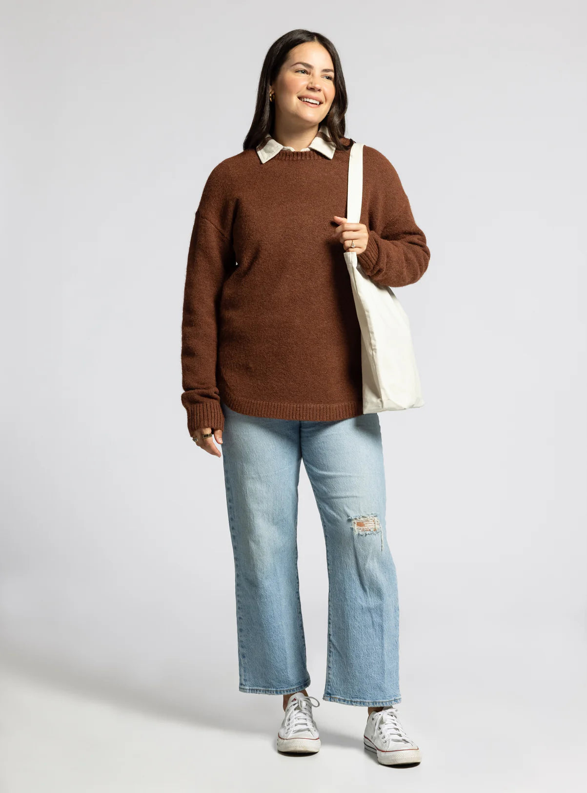 Cozy Oversized Rust Sweater