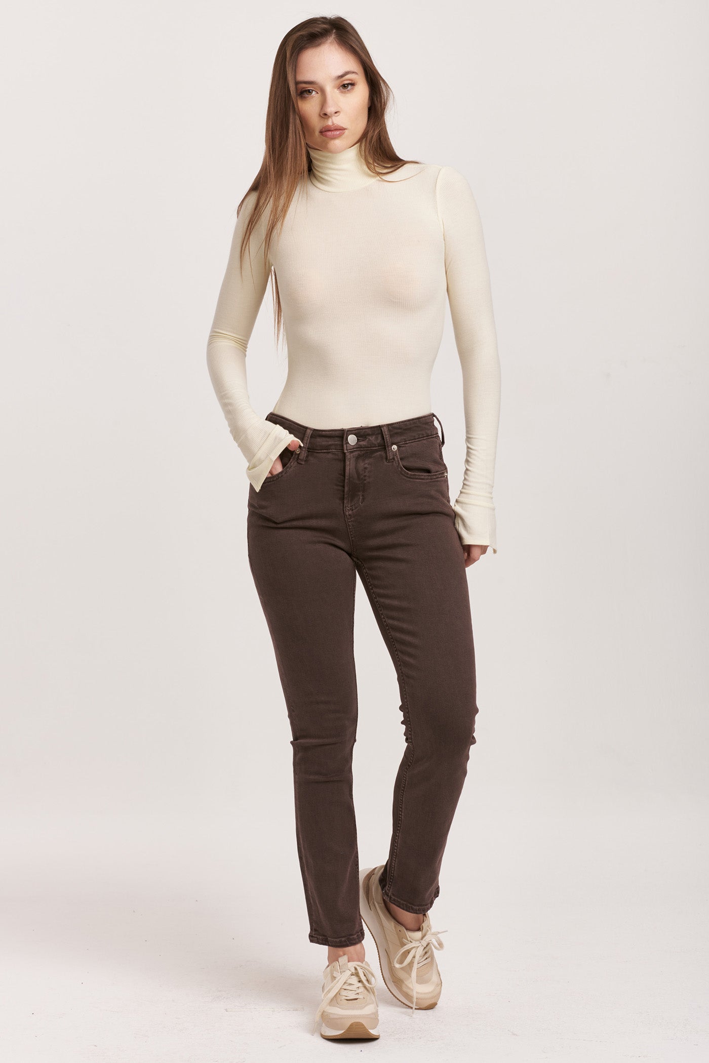 Dear John Brown Slim Straight Jeans