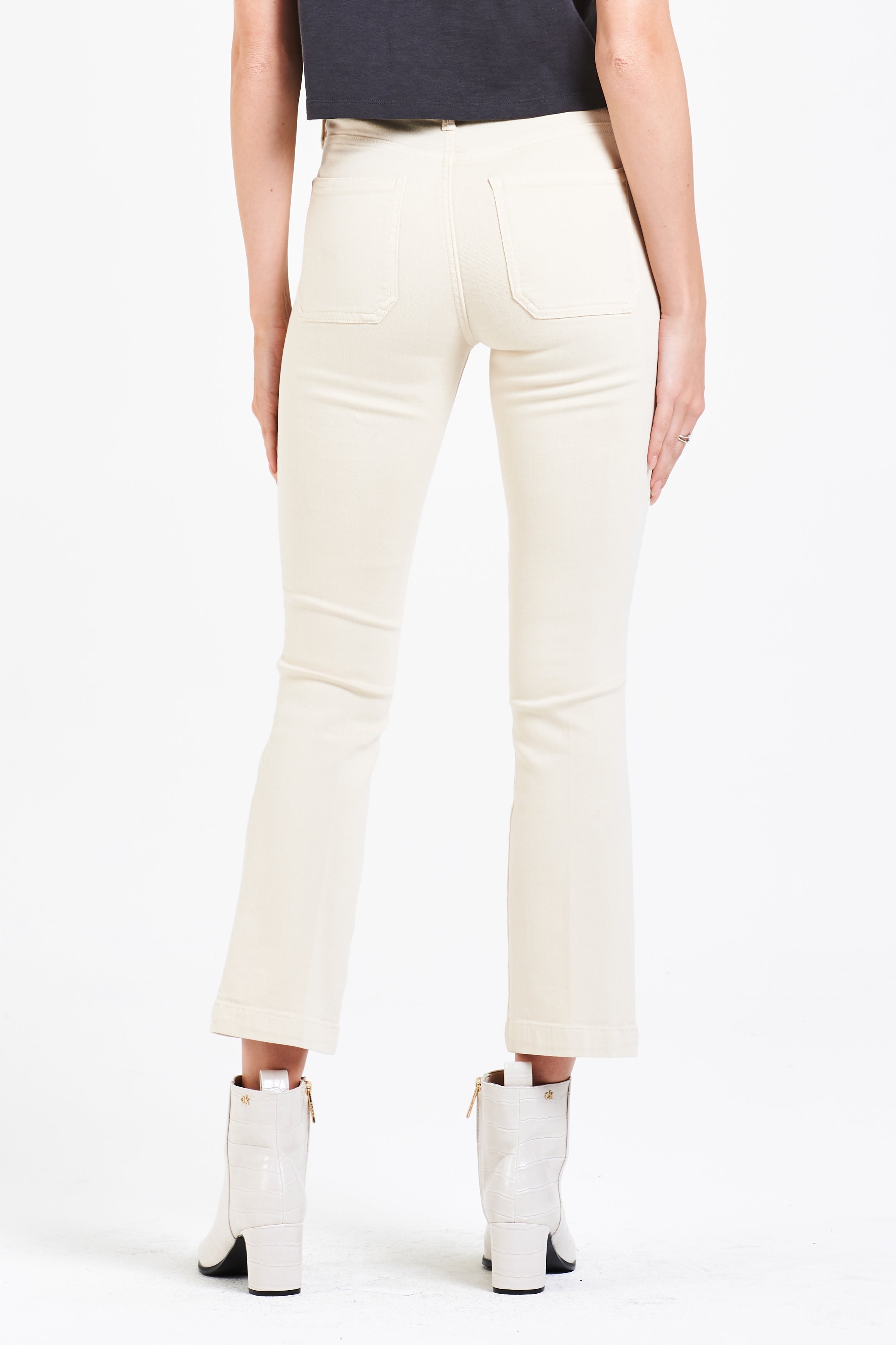 Dear John Off White Kick Flare Jeans