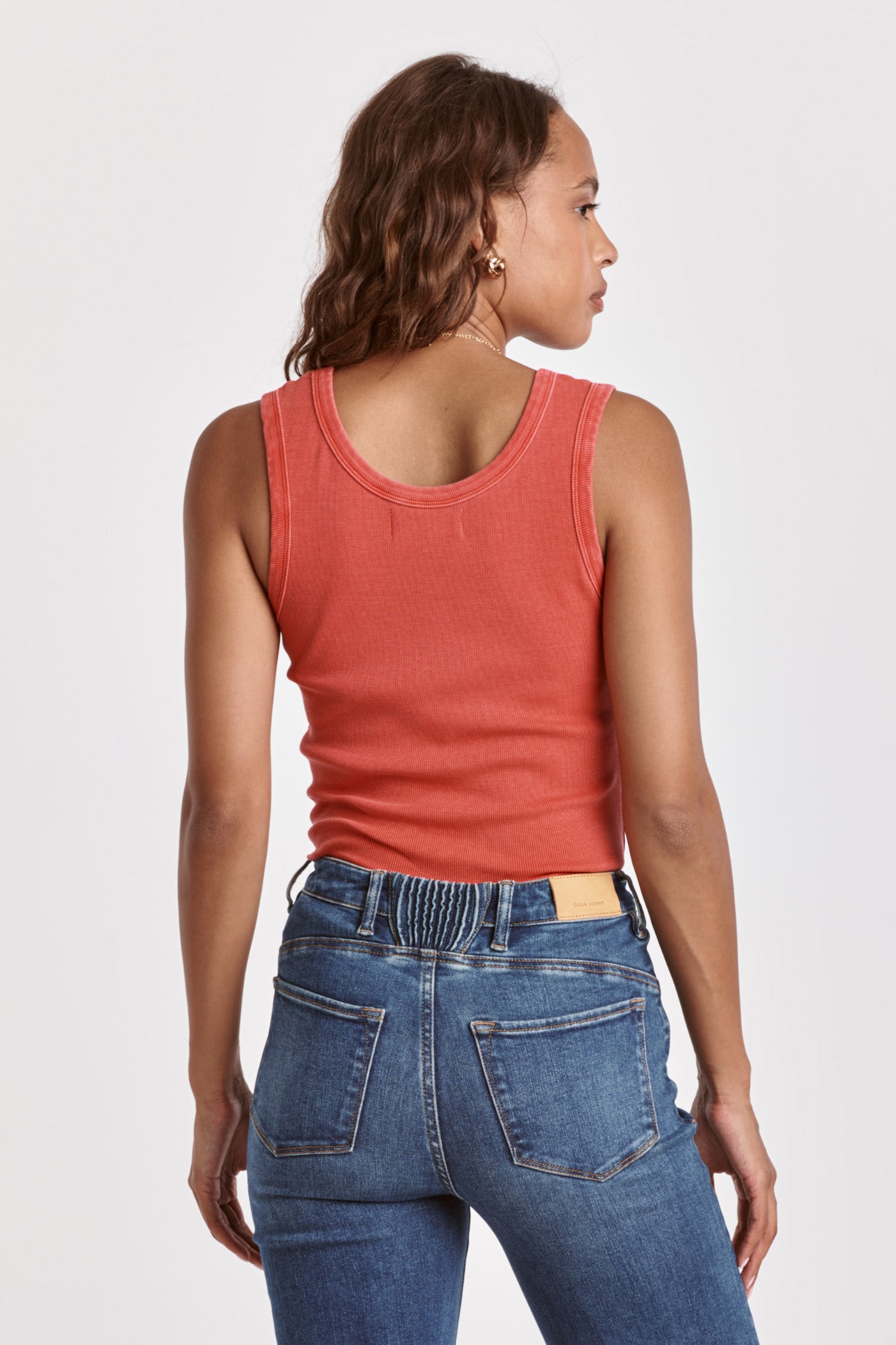 Dear John Scoop Back Red Tank