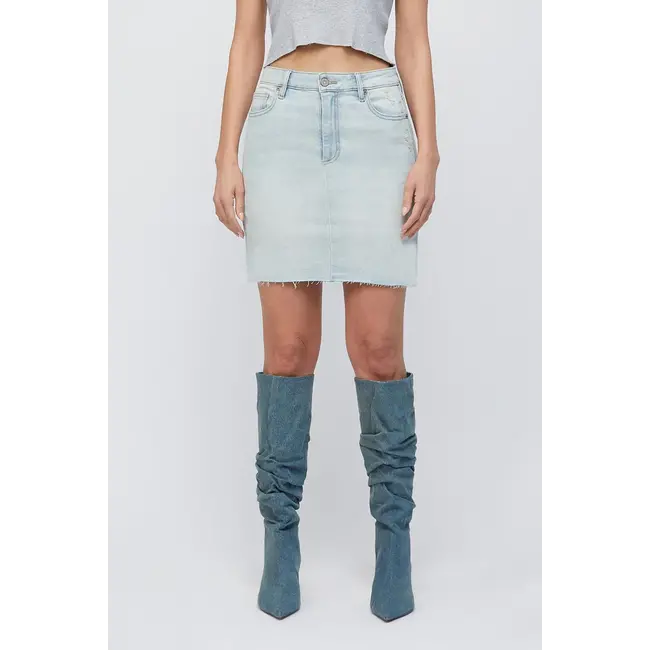 Hidden Mini Denim Skirt 