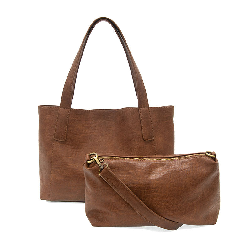 Vegan Leather Double Tote Bag