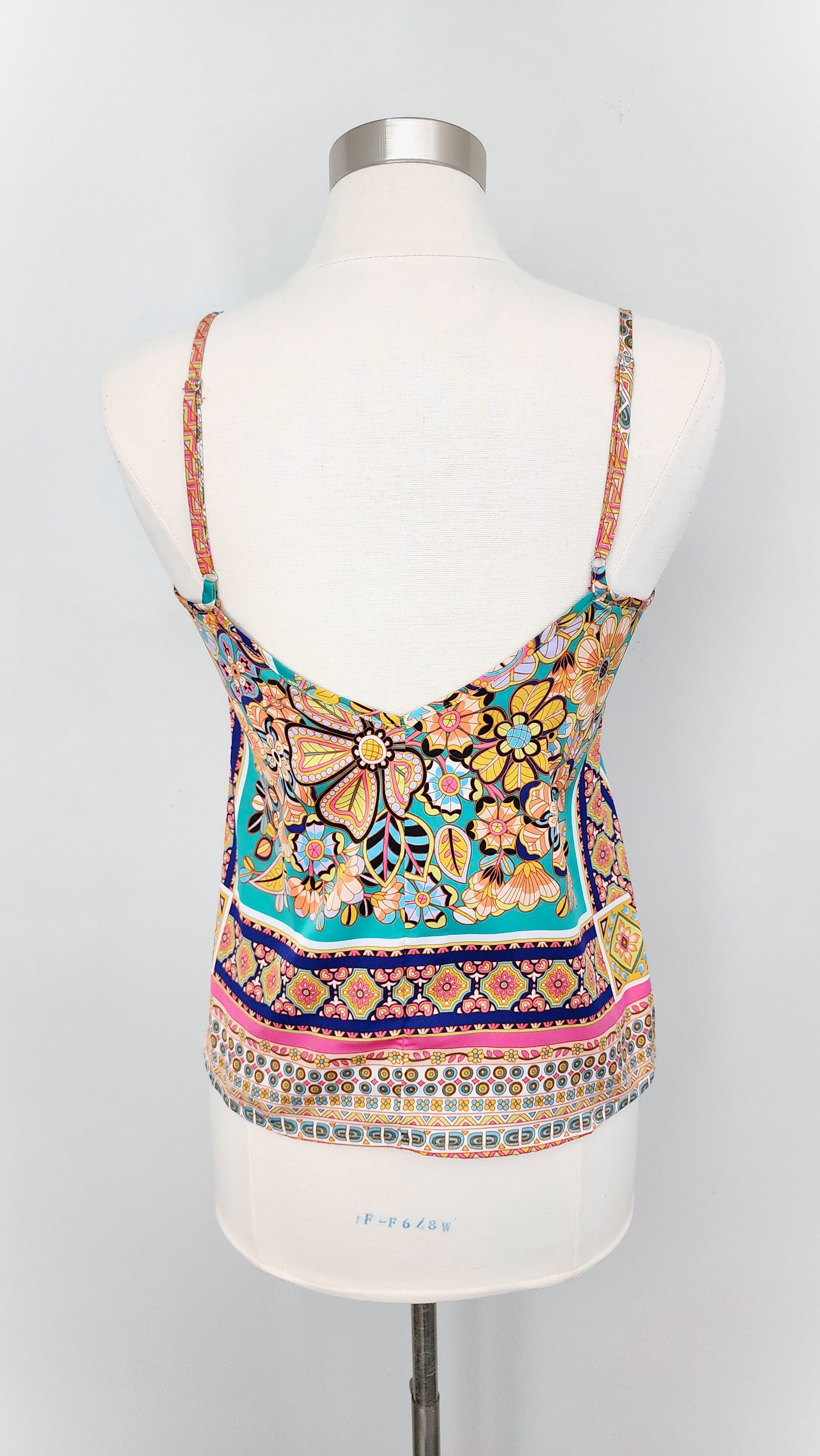 Low Back Paisley Tank Top