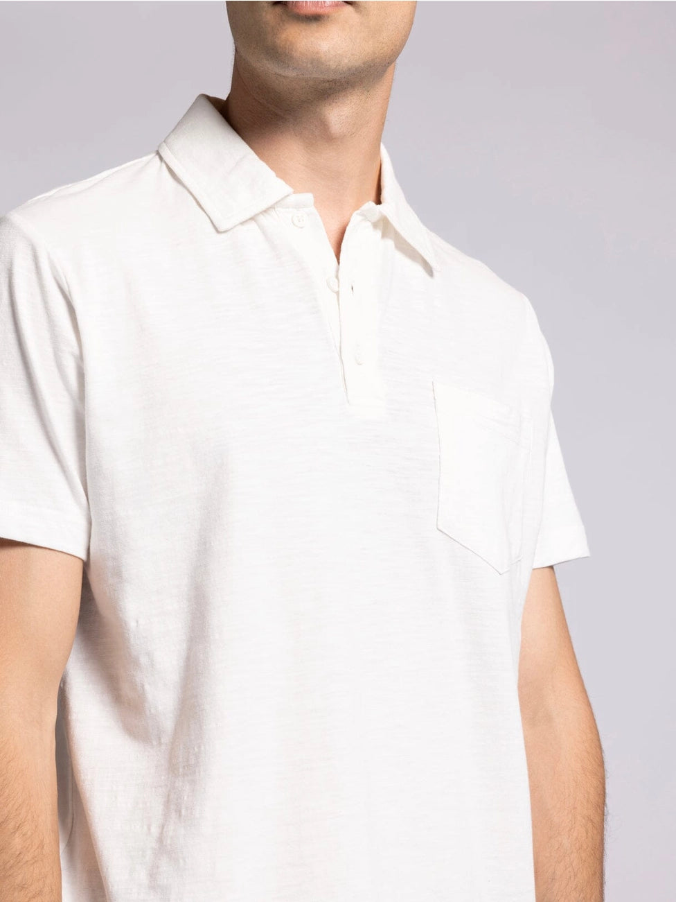 Mens White Polo Tee