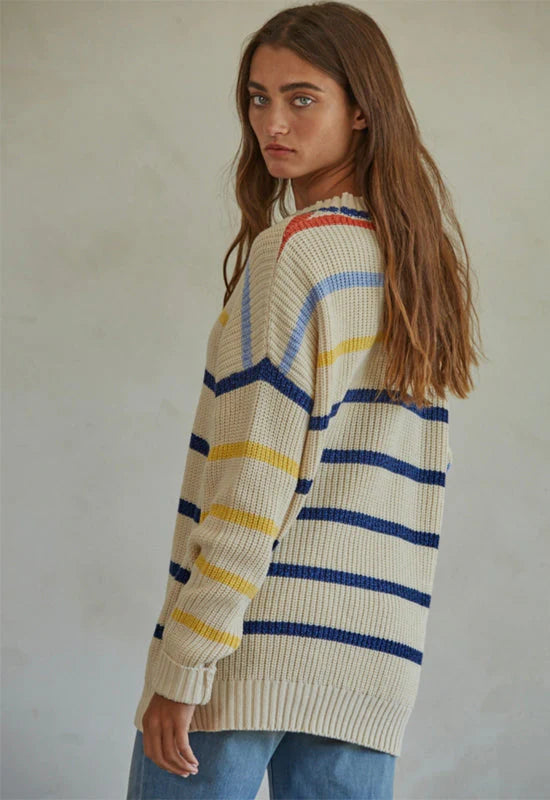 Multi Tone Oversized Stripe Sweater