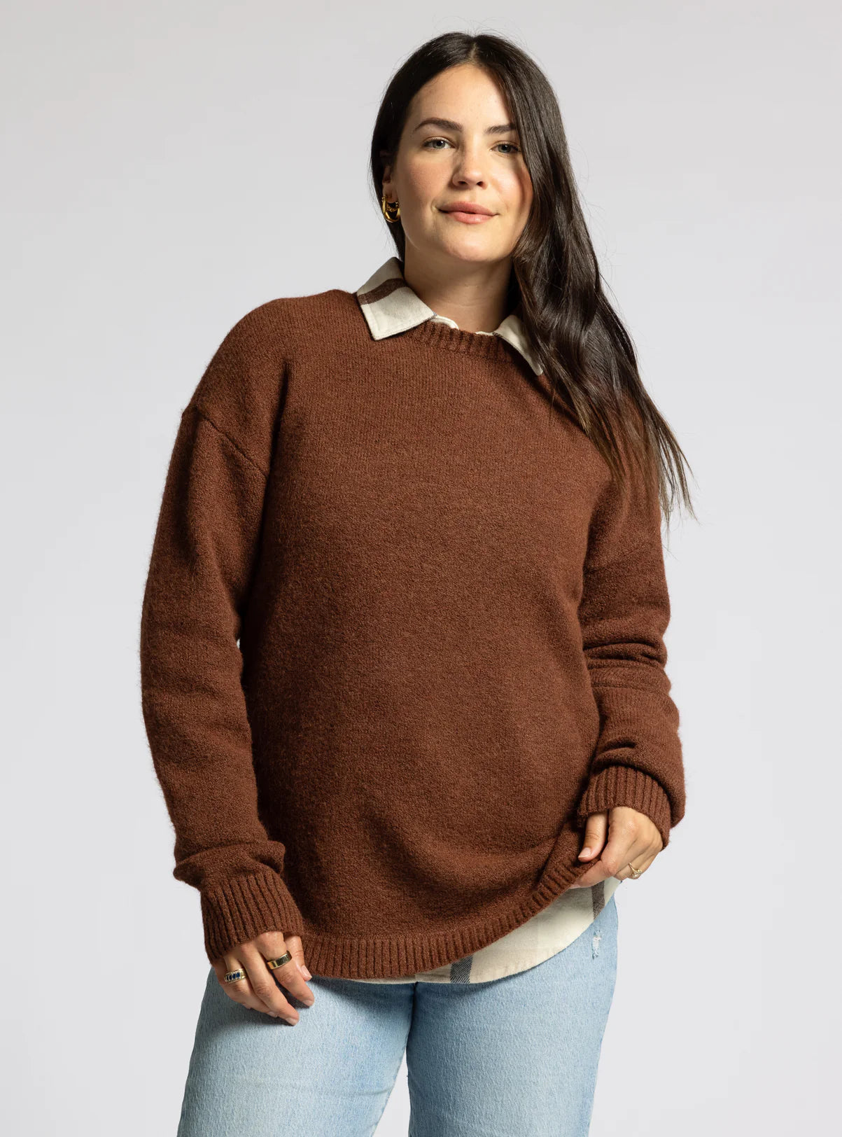 Oversized Rust Sweater Womens