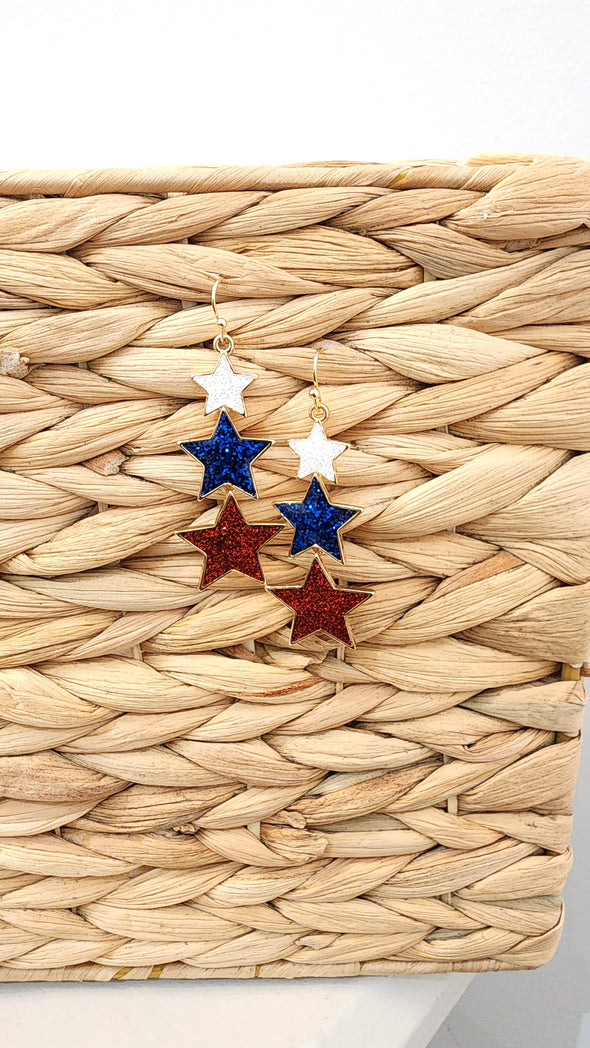Patriotic Star Earrings
