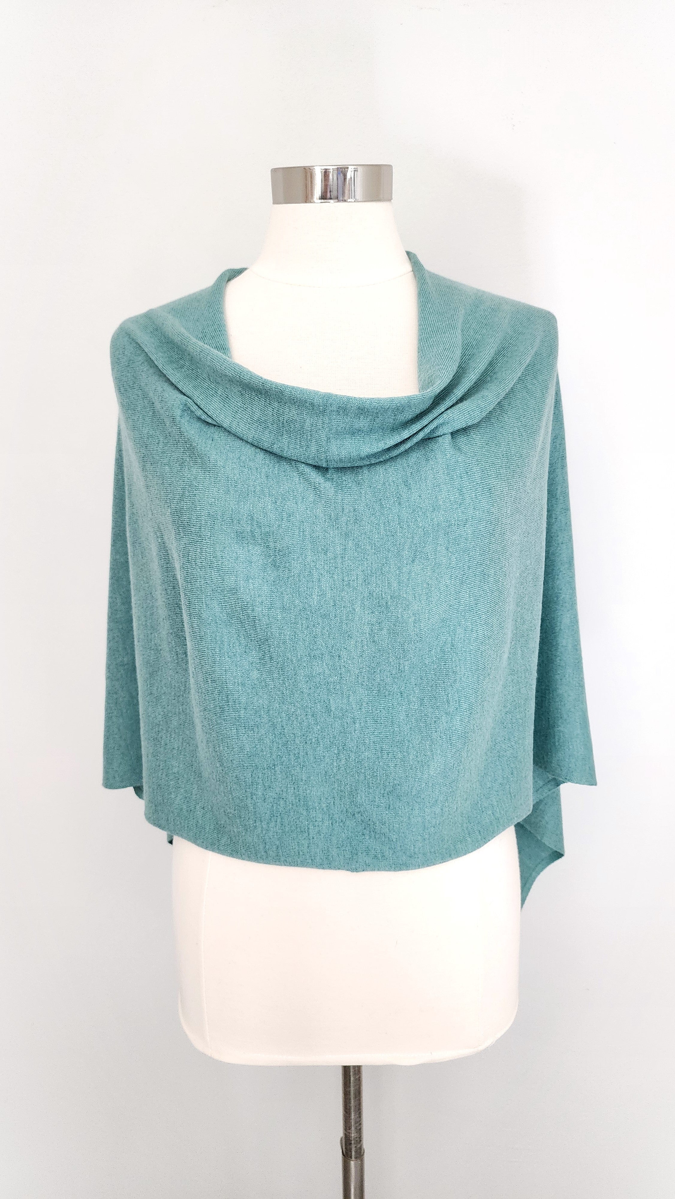 Lightweight Wool Blend Poncho