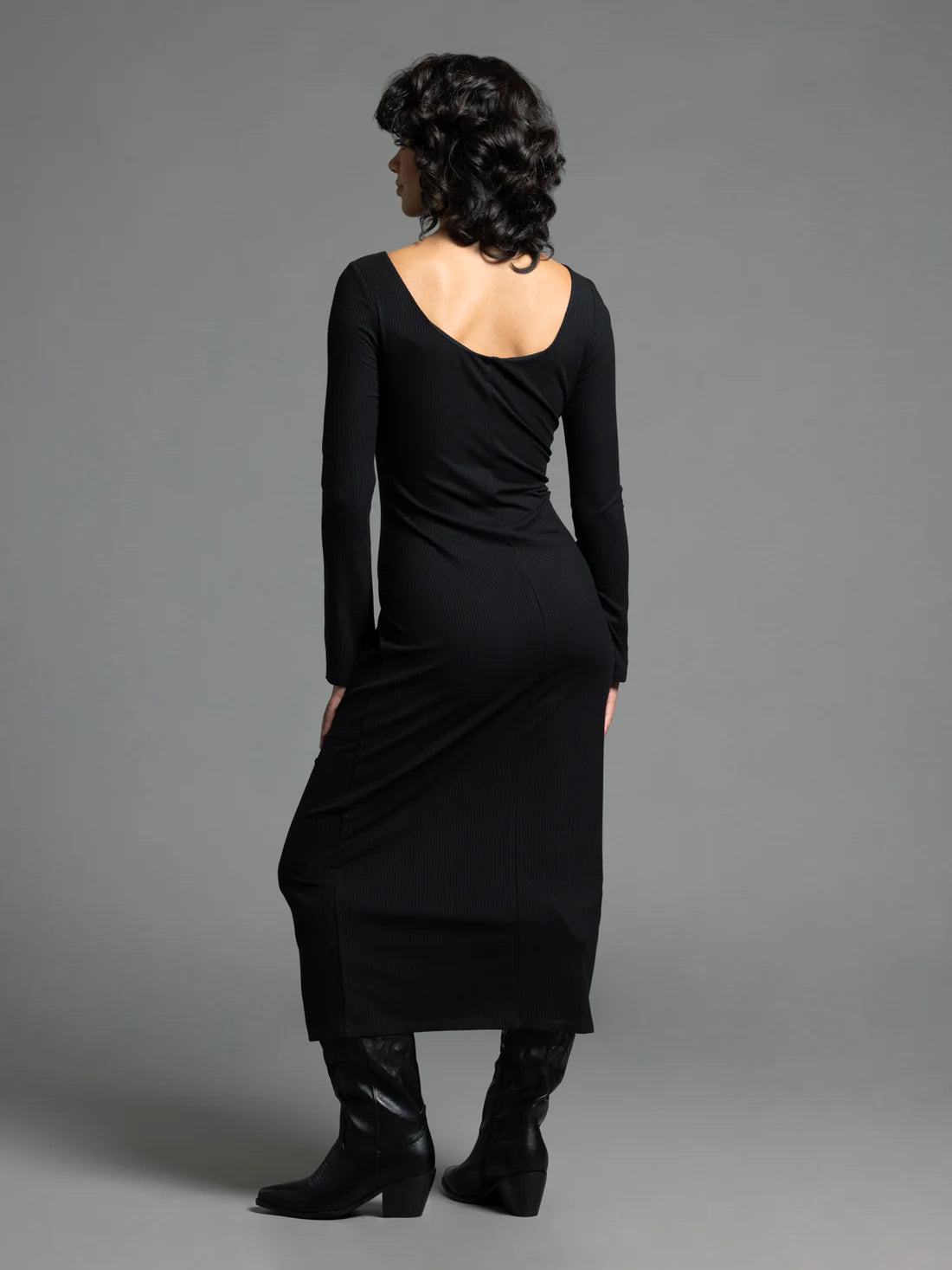 Long Sleeve Ribbed Maxi Dress