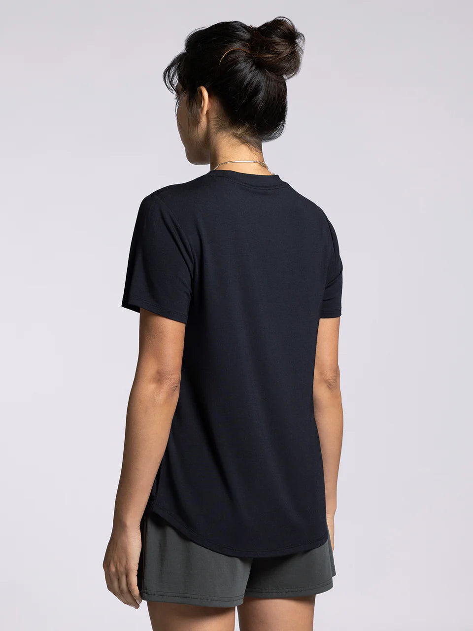 Womens Black Basic Tee